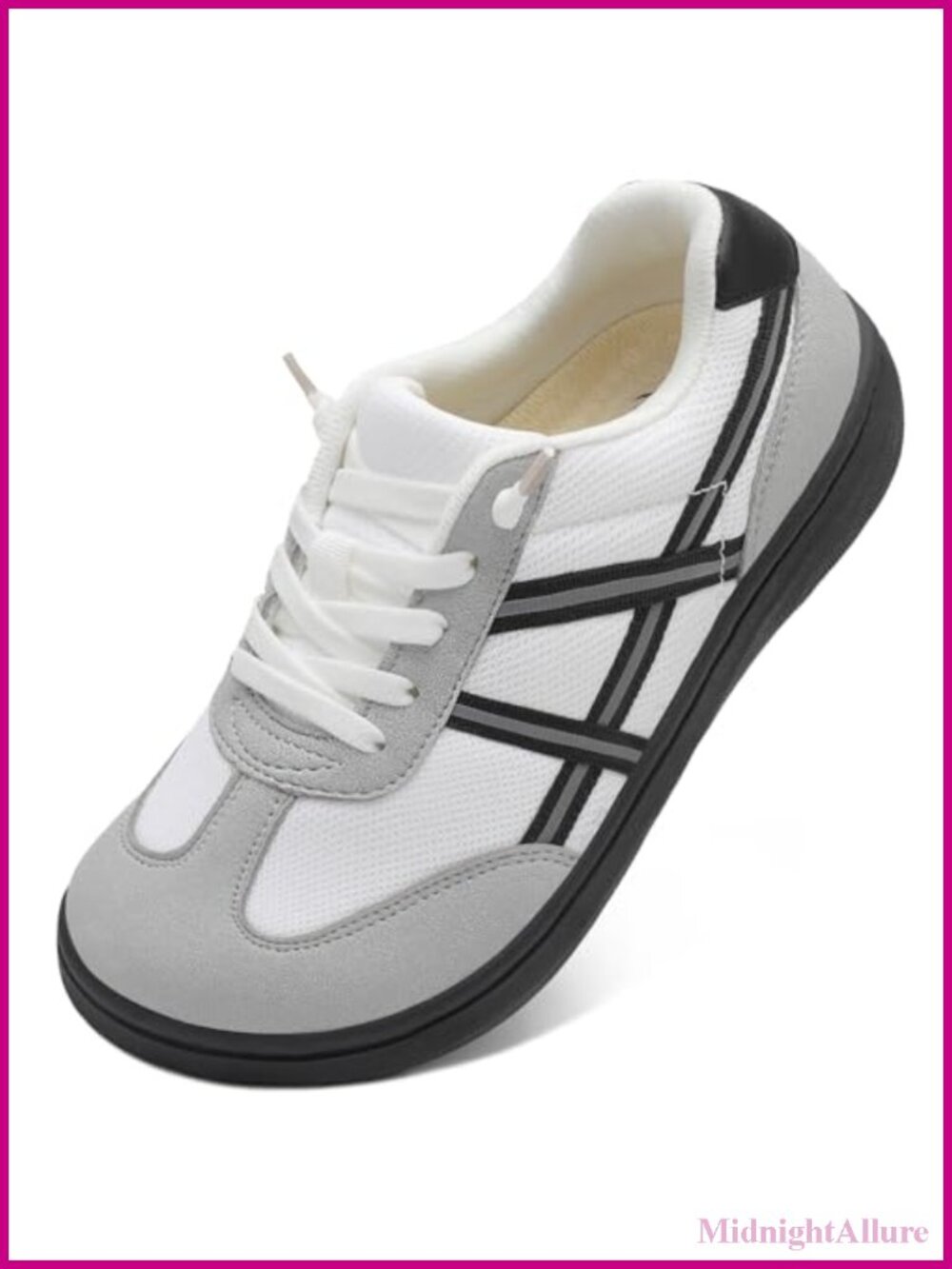 Wide Toe Box Barefoot Slip-On Walking Shoes Memory Foam Mesh